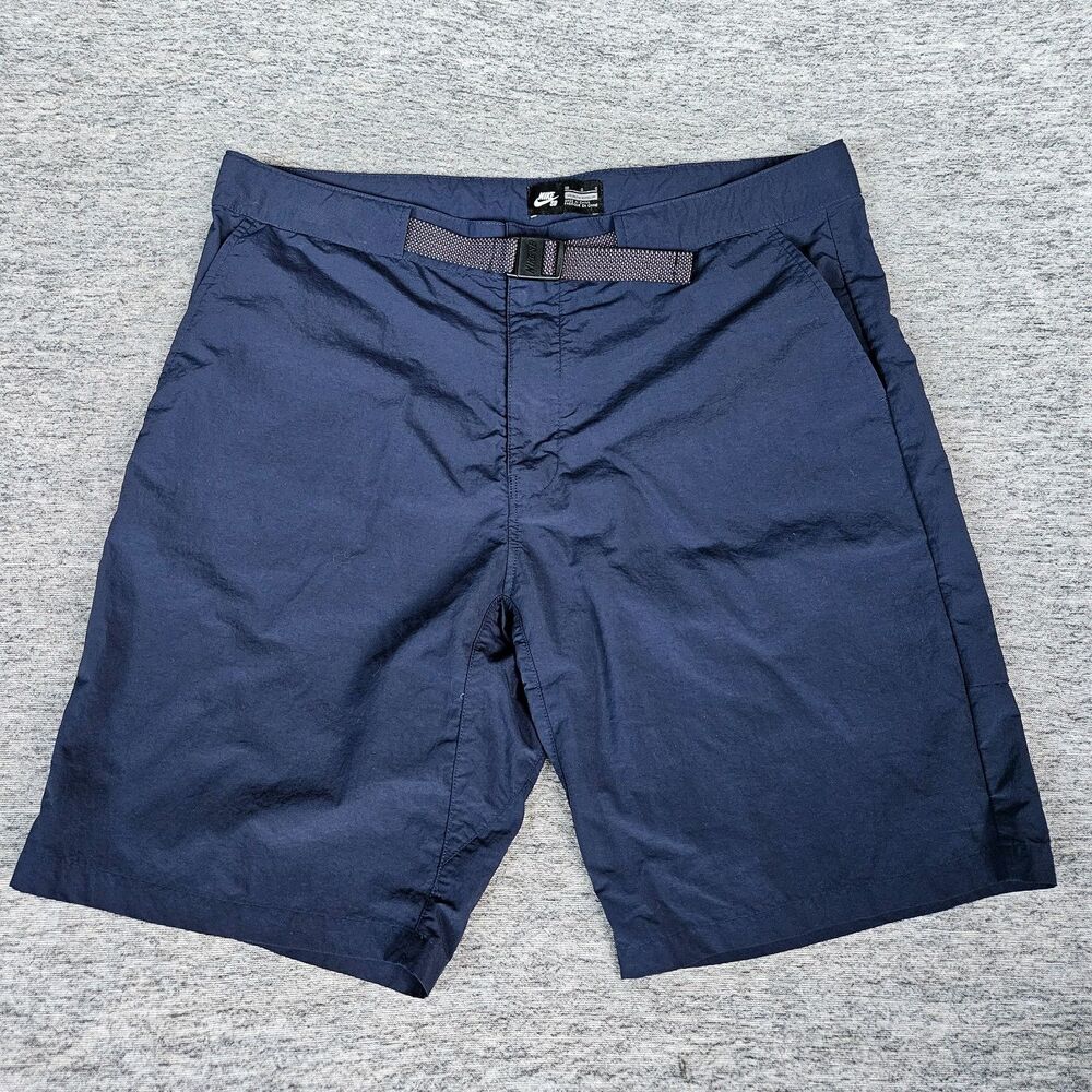 Nike SB Shorts Everett Tech Skateboarding Belted Size 36 Navy 807550-451